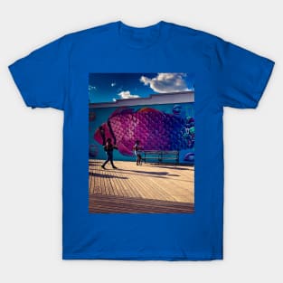 Graffiti Coney Island Boardwalk Brooklyn NYC T-Shirt